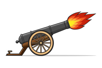 Old cannon firing