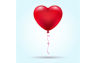 Flying heart balloon