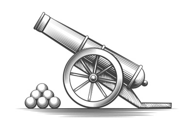 Cannon weapon firing