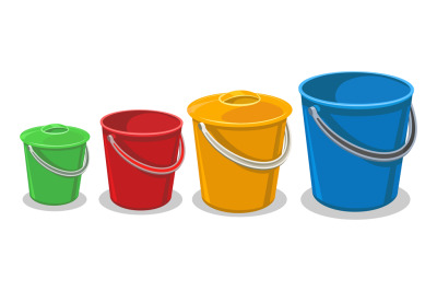 Garden plastic buckets