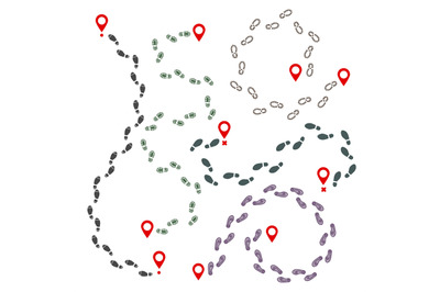 Footprint map marks