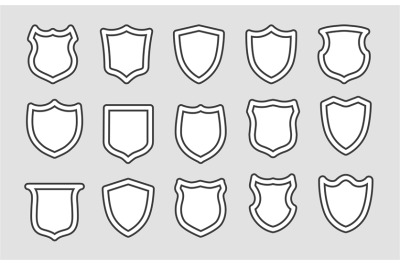 Shields outline badges