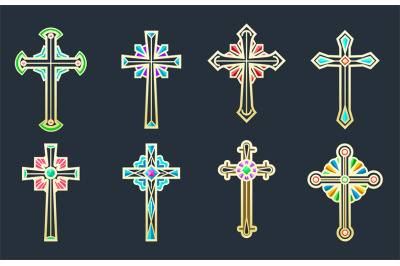 Gold jesus crosses