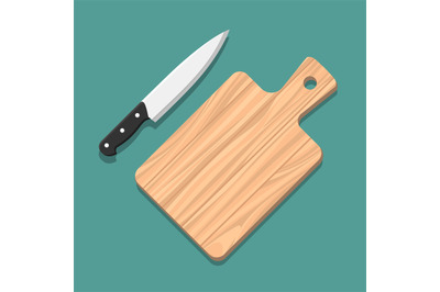 Knife and cutting board