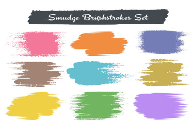 Grunge color brush traces