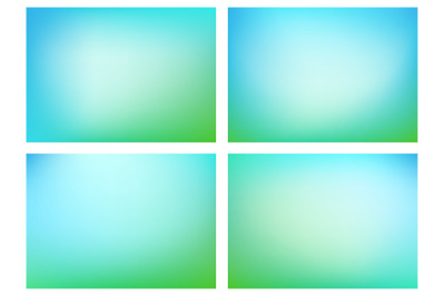 Green blue blurry backgrounds