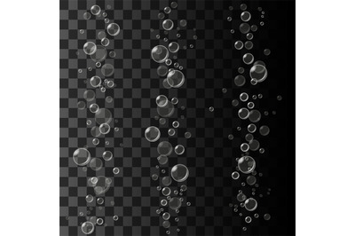 Isolated water bubbles patterns