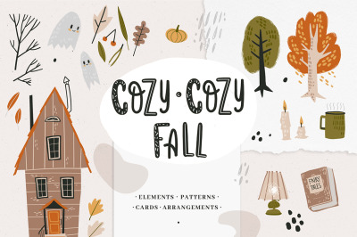 Cozy-cozy fall clipart collection