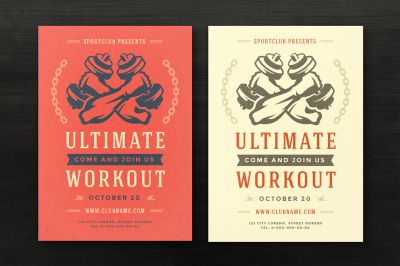 Fitness &amp; Gym Sports Flyer Template