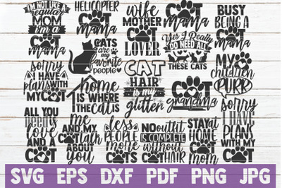 Cat Mom SVG Bundle | Love Cats SVG Cut Files