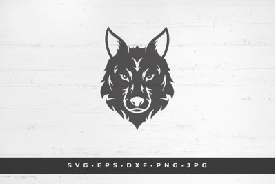Wolfs head icon isolated on white background vector illustration. SVG,
