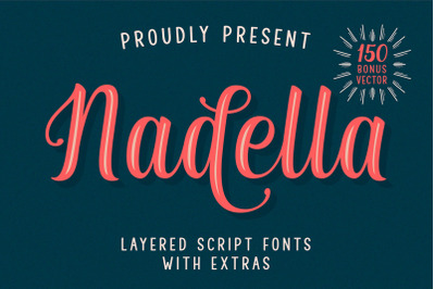 Nadella Layered Script Font