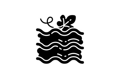 Pumpkin lasagna black glyph icon