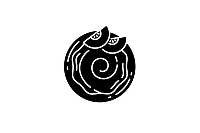 Pumpkin hummus black glyph icon