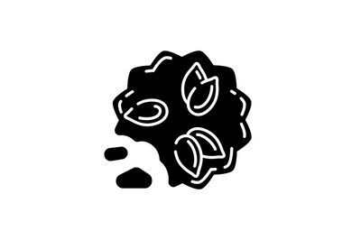 Pumpkin seed cookies black glyph icon