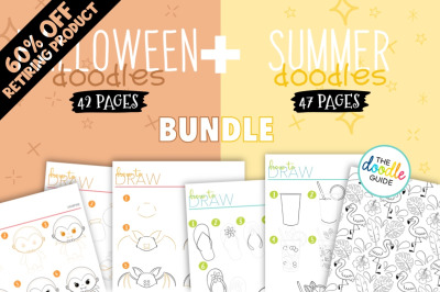 Halloween + Summer Doodles Bundle