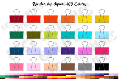 100 Binder Clip Clipart Office Supply