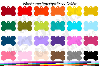 100 Dog Tag Clipart, Pet Tag