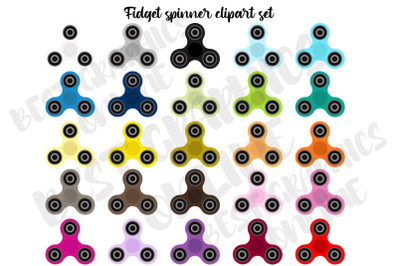 Fidget Spinner Clipart Set Kids Toy