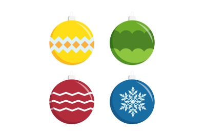 Christmas Tree Balls Vector Illustration