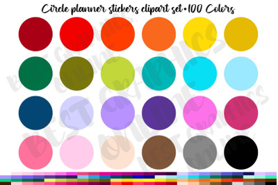 100 Rainbow Circles Clipart Blank Circle