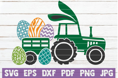 Easter Tractor SVG Cut File