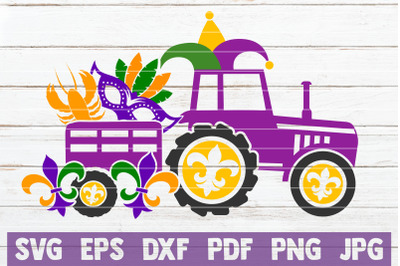 Mardi Gras Tractor SVG Cut File