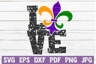 Mardi Gras Love SVG Cut File