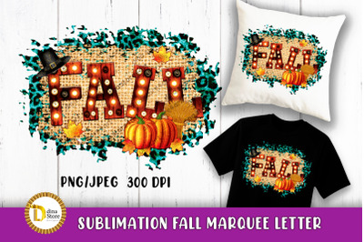 Fall Sublimation clipart - Fall word in Marquee letter