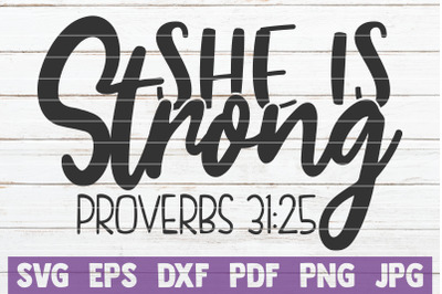 She Is Strong SVG Cut File