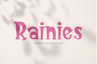 Rainies || A Handwritten Font