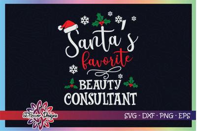 Funny Santa&#039;s Favorite Beauty Consultant