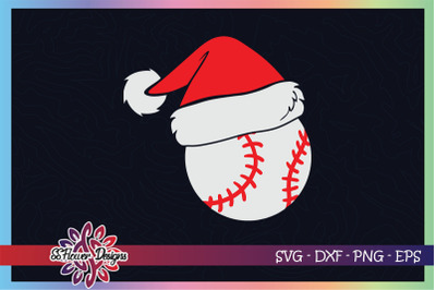 Baseball Ball Santa Christmas Hat