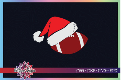 FootBall ball Santa Christmas Hat