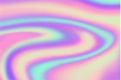 Hologram background. Iridescent holographic gradient. Rainbow texture