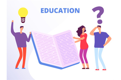 Help in education, education courses vector concept