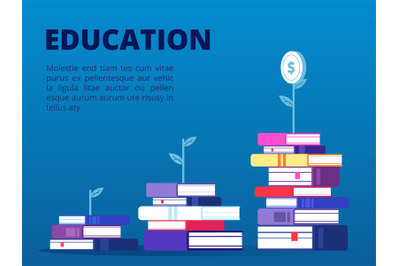 Investment in self education vector concept banner