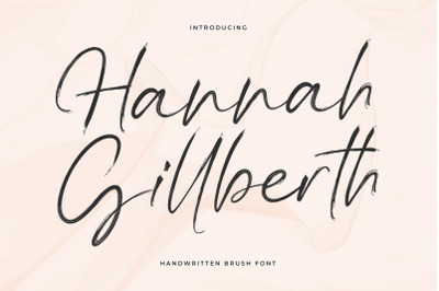 Hannah Gillberth Handwritten Brush Font