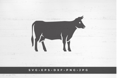 Cow icon isolated on white background vector illustration. SVG, PNG, D