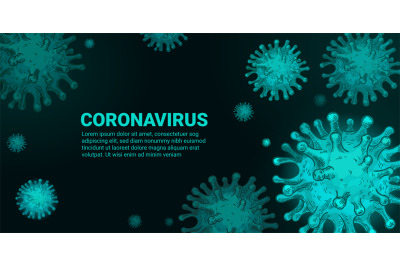 Virus concept. Covid-19, coronavirus infection germs. Pandemia 2020 mo