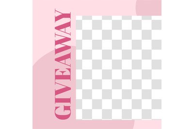 Pink floral post. Cute abstract give away social media post