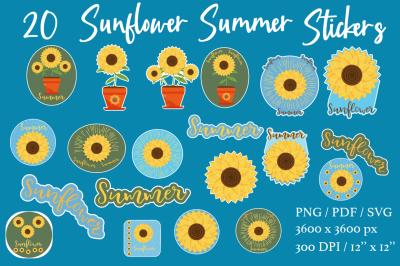 Sunflower stickers.