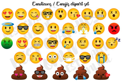 Emoticons Clipart, Emojis clipart, Happy face