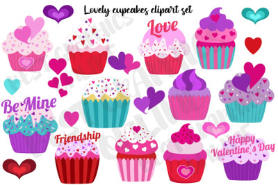 Cupcakes Clipart Cupcake Clipart Graphic