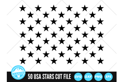 50 USA Stars SVG Files | 50 State Stars Cut Files | American Flag Star