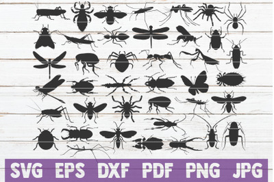 Insects Silhouettes SVG Bundle