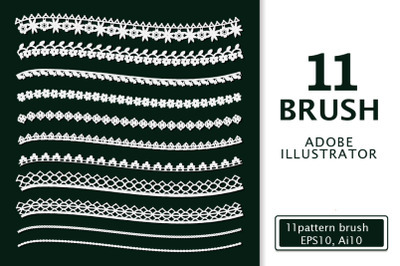 Lace border. Brushes for Adobe Illustrator