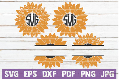 Sunflower Monograms SVG Bundle