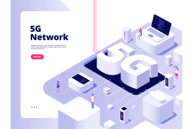 5g concept. Wifi telecom 5g technology speed internet broadband fifth