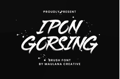 Ipon Gorsing Brush Font